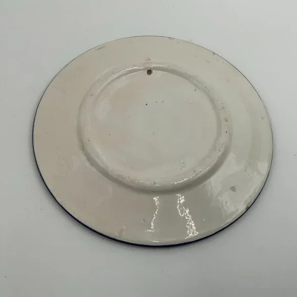 Handmade J. Tamimi Jerusalem Blue and White Floral Plate Wall Hanging 6 1/2" - Picture 6 of 6